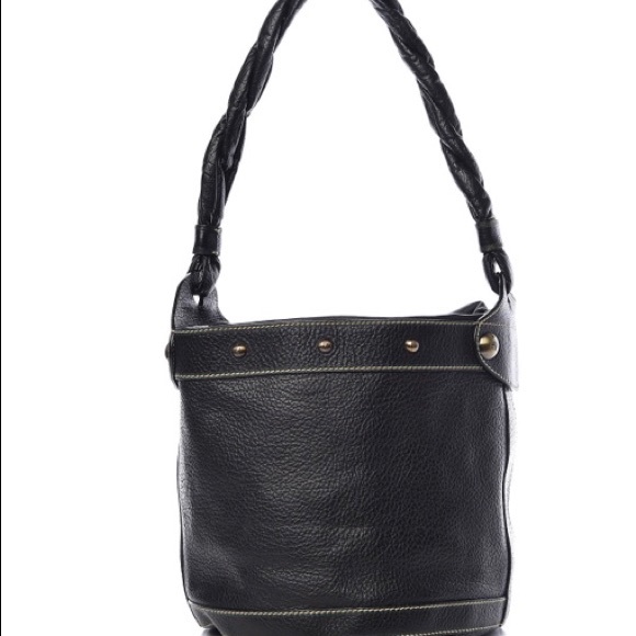 Fendi black leather Palazzo shoulder bucket bag Authentic - Picture 12 of 13